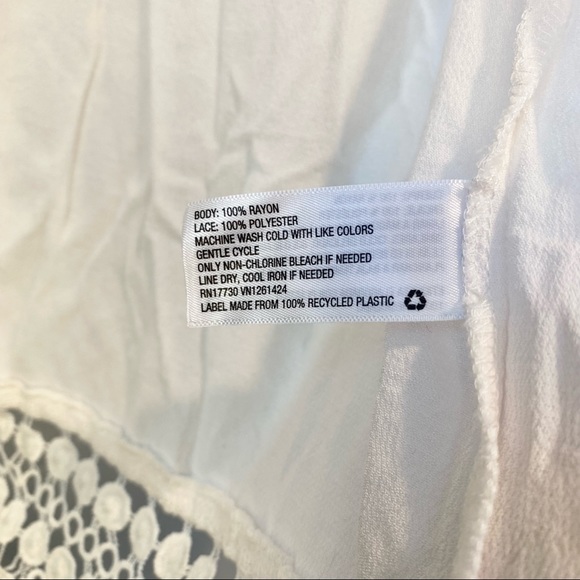 White Lace Kimono Beach Coverup Size Medium - Picture 9 of 10